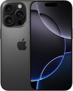 Apple iPhone 16 Pro 256 GB: 5G Mobile phone with Camera Control, 4K 120 fps Dolby Vision and a Huge Leap in Battery Life. Works with AirPods; Black... 3 apple iphone 16 pro 256 gb 5g mobile phone with camera control 4k 120 fps