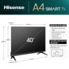 Hisense 40A4N - Smart TV HD 40 Pulgadas, TV con Modo Juego, Deportes IA, Dolby DTS HD, VIDAA U6, función Compartir en el televisor, DVB-T2, Auto... - Image 2